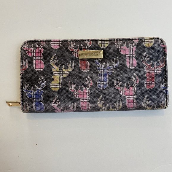 Simply Southern Womens zip Wallet deer head plaid Multicolor - Picture 1 of 8